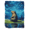 Capybara Starry Night