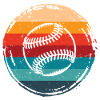 Baseball Retro Grunge Circle