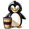 Cute Penguin with Coffee V