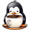 Cute Penguin with Coffee II