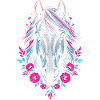 Horse and Flowers