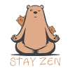 Bear Yoga Stay Zen