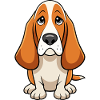 Melancholic Basset Hound - Reprimanded Expression