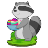 Waschbär Ostern Ostereier