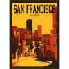 Sun-tinted San Francisco skyline