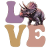 LOVE Triceratops Dinosaur