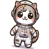 Cat in space suit