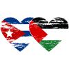 Cuba Palestine drapeau coeur utilisé