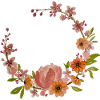 Asymmetrical floral crown