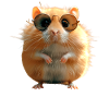 Hamster mit Sonnenbrille Goldhamster Süße Hamster