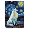 Samoyed Starry Night