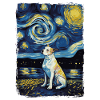 Pitbull Starry Night