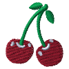 Cherries embroidered