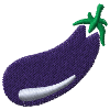 Aubergine brodée