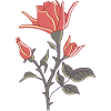 stylized red rose
