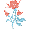 Illustration d’une rose rouge
