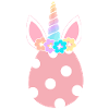 Osterei Einhorn Regenbogen