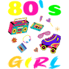 Retro 80-talls T-skjorte fargerike design