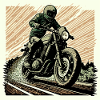 Caferacer green orange