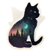 Chat dans les étoiles