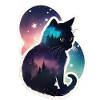 Chat dans les étoiles