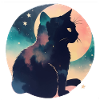 Chat dans les étoiles
