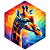 Giraffe in polygon illustration
