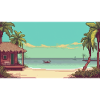 Isla Holbox, Mexico - Pixel Art