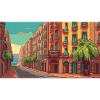 Barcelona, Spain - Pixel Art