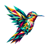 Hummingbird in polygon representation