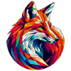 Fox in polygon illustration