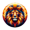 Lion in polygon illustration