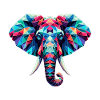 Elephant in polygon illustration