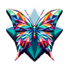 Butterfly in polygon illustration