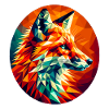 Fox in polygon illustration