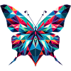 Butterfly in polygon illustration