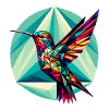 Hummingbird in polygon representation