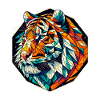 Tigress polygon illustration