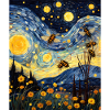 Honey Bee Sternennacht Hemd