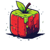 Würfel Apfel Cube Apple