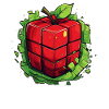 Würfel Apfel Cube Apple