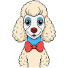 Elegant Poodle with Bow Tie