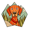 Alert Vizsla on Hike