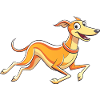 Graceful Running Whippet Artwork