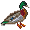 Pixel Duck Brodé