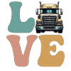 LOVE Trucker Truck Driver