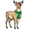 Reindeer Christmas Scarf