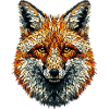 Fox in mosaic style