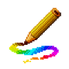 Regenbogen-Bleistift-Farb-Aktzeichnungsillustration