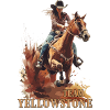 Barrel Racer Ragazza Equitazione Cavallo Yellowstone